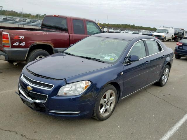 1G1ZH57B284195312 - 2008 CHEVROLET MALIBU 1LT BLUE photo 2