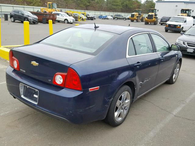 1G1ZH57B284195312 - 2008 CHEVROLET MALIBU 1LT BLUE photo 4