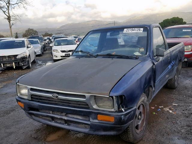 4TARN81A6PZ062499 - 1993 TOYOTA PICKUP 1/2 BLUE photo 2