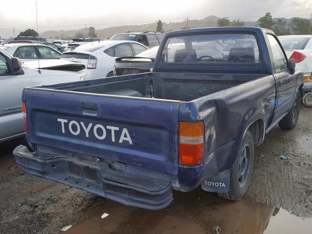 4TARN81A6PZ062499 - 1993 TOYOTA PICKUP 1/2 BLUE photo 4