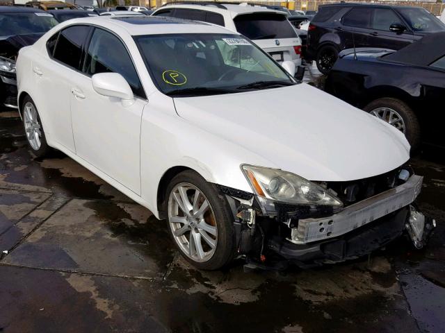 JTHBK262975026678 - 2007 LEXUS IS 250 WHITE photo 1