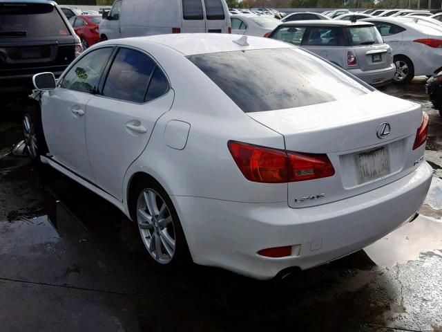 JTHBK262975026678 - 2007 LEXUS IS 250 WHITE photo 3