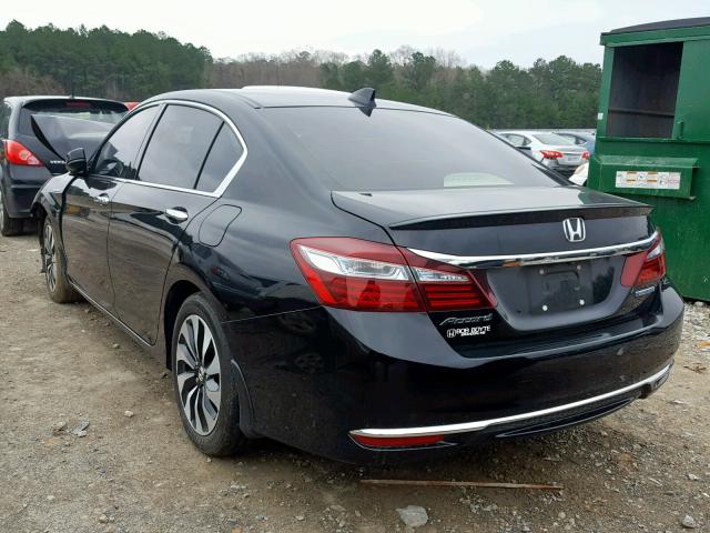 JHMCR6F51HC018606 - 2017 HONDA ACCORD HYB BLACK photo 3