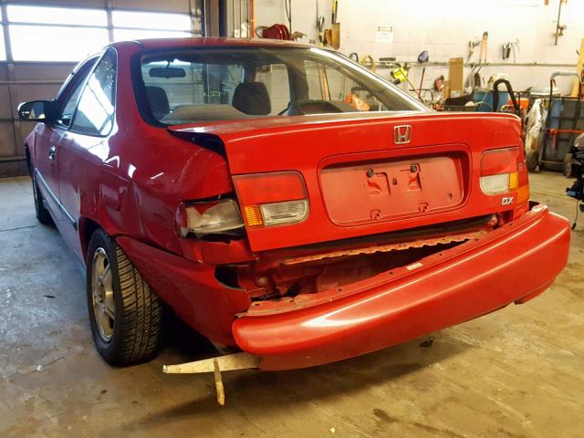 1HGEJ6124WL099436 - 1998 HONDA CIVIC DX RED photo 3