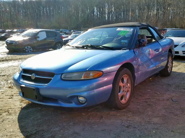 3C3EL55H5WT252318 - 1998 CHRYSLER SEBRING JX BLUE photo 2