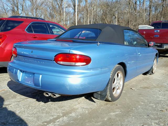 3C3EL55H5WT252318 - 1998 CHRYSLER SEBRING JX BLUE photo 4