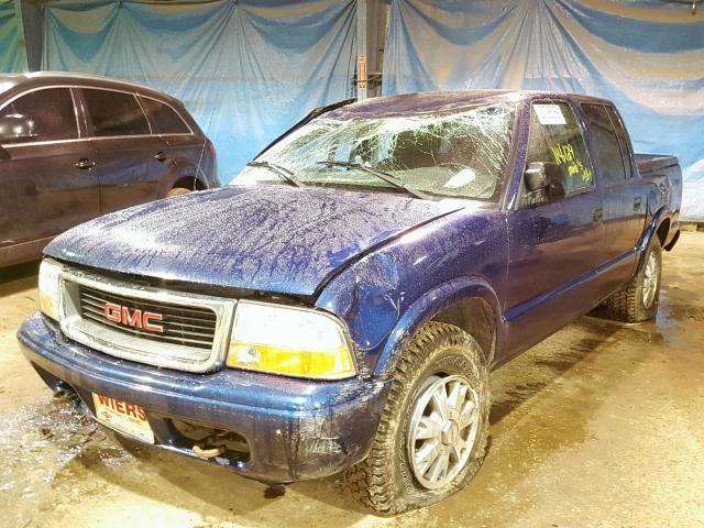 1GTDT13W82K201778 - 2002 GMC SONOMA BLUE photo 2