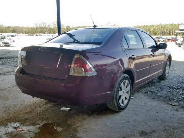 3FAHP06Z47R193547 - 2007 FORD FUSION S MAROON photo 4