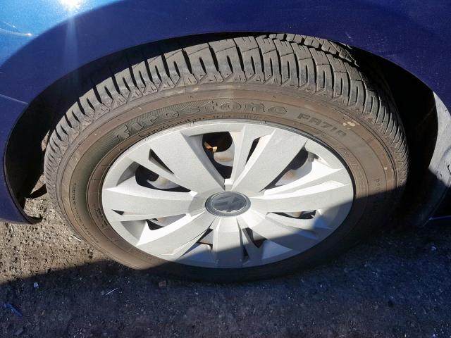 3VW2K7AJXCM394561 - 2012 VOLKSWAGEN JETTA BASE Կապույտ լուսանկար 9