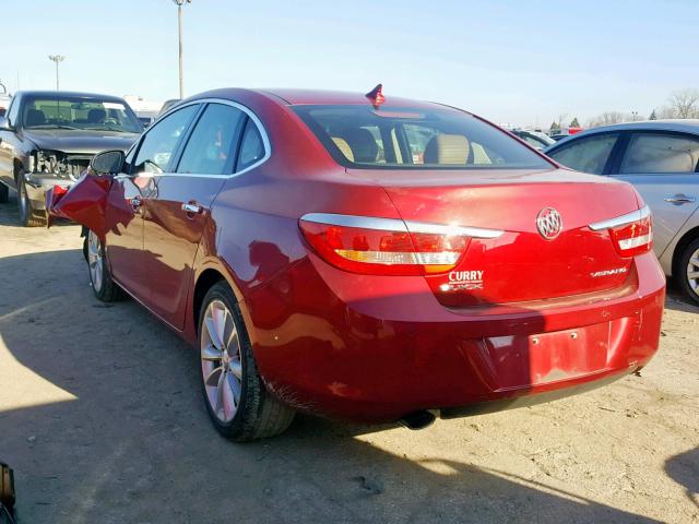 1G4PS5SK5C4121605 - 2012 BUICK VERANO BURGUNDY photo 3