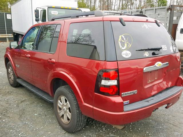 1FMEU63E48UB29489 - 2008 FORD EXPLORER X RED photo 3