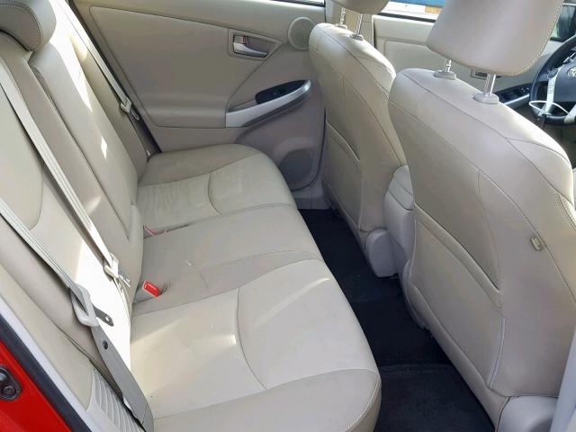 JTDKN3DU0D5638427 - 2013 TOYOTA PRIUS RED photo 6