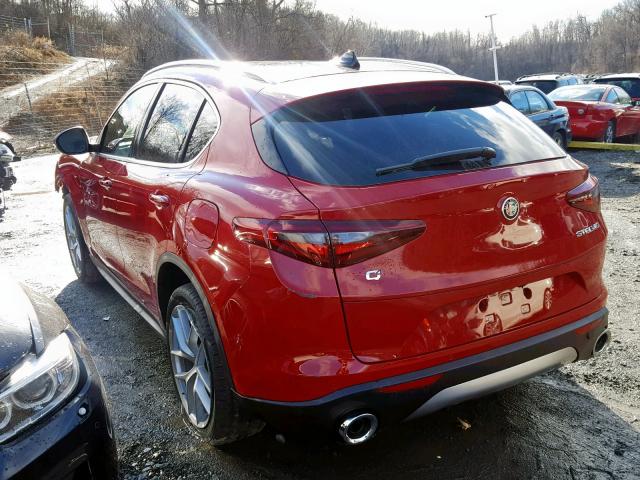 ZASFAKBN9J7C28896 - 2018 ALFA ROMEO STELVIO TI RED photo 3