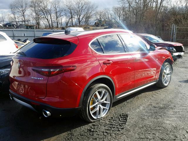 ZASFAKBN9J7C28896 - 2018 ALFA ROMEO STELVIO TI RED photo 4