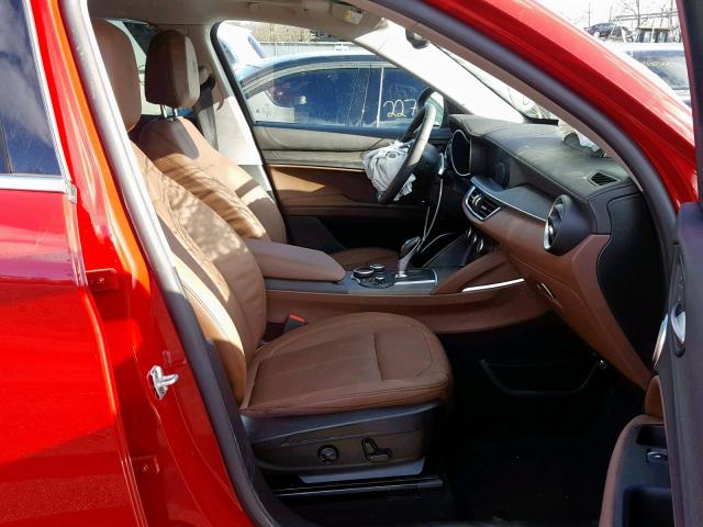 ZASFAKBN9J7C28896 - 2018 ALFA ROMEO STELVIO TI RED photo 5