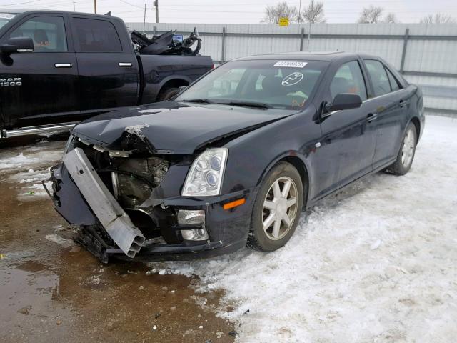 1G6DC67A250120192 - 2005 CADILLAC STS BLACK photo 2