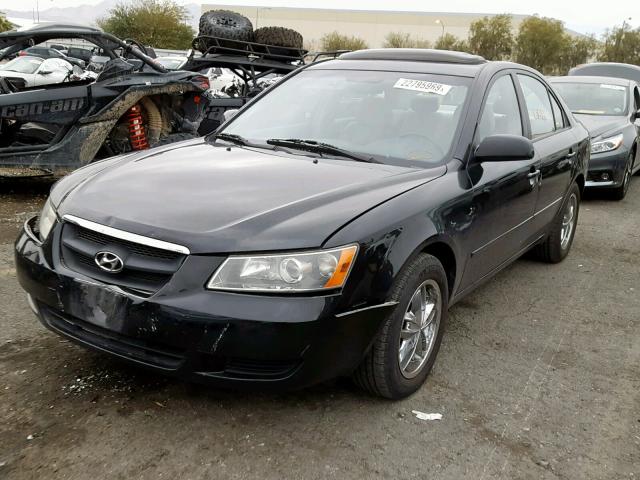 5NPET46C47H239215 - 2007 HYUNDAI SONATA GLS BLACK photo 2