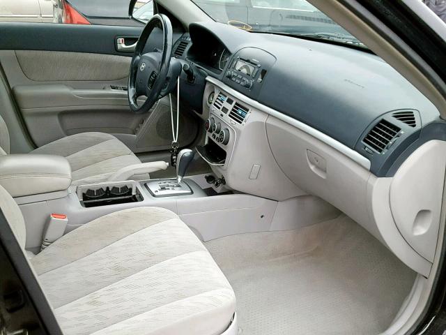 5NPET46C47H239215 - 2007 HYUNDAI SONATA GLS BLACK photo 5