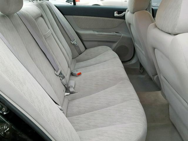 5NPET46C47H239215 - 2007 HYUNDAI SONATA GLS BLACK photo 6