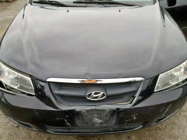 5NPET46C47H239215 - 2007 HYUNDAI SONATA GLS BLACK photo 7