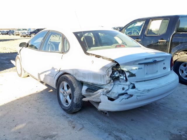 1FAFP55U91G266615 - 2001 FORD TAURUS SES WHITE photo 3