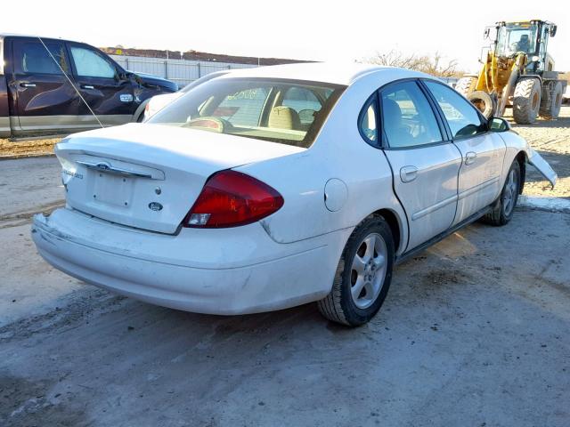 1FAFP55U91G266615 - 2001 FORD TAURUS SES WHITE photo 4