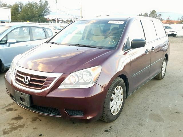 5FNRL38288B088573 - 2008 HONDA ODYSSEY LX BURGUNDY photo 2