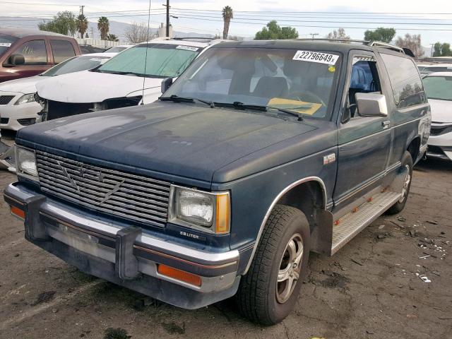 1G8CS18B9F8235861 - 1985 CHEVROLET BLAZER S10 BLUE photo 2