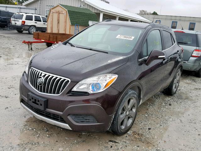 KL4CJASB9EB617708 - 2014 BUICK ENCORE BROWN photo 2