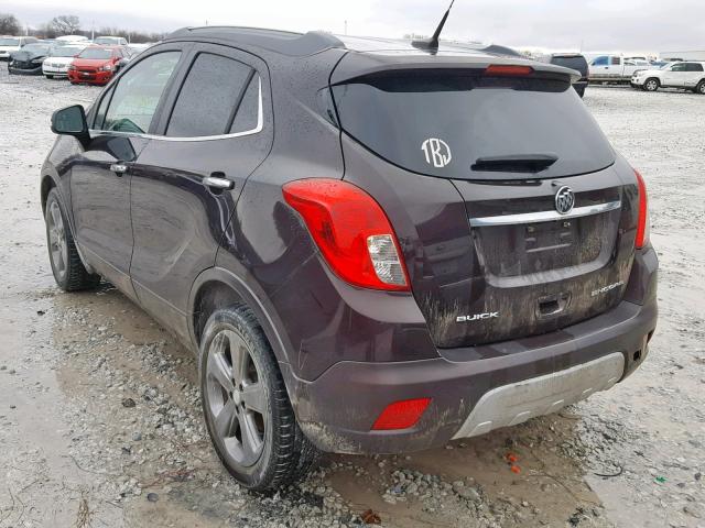 KL4CJASB9EB617708 - 2014 BUICK ENCORE BROWN photo 3