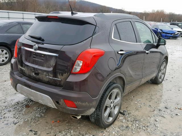 KL4CJASB9EB617708 - 2014 BUICK ENCORE BROWN photo 4