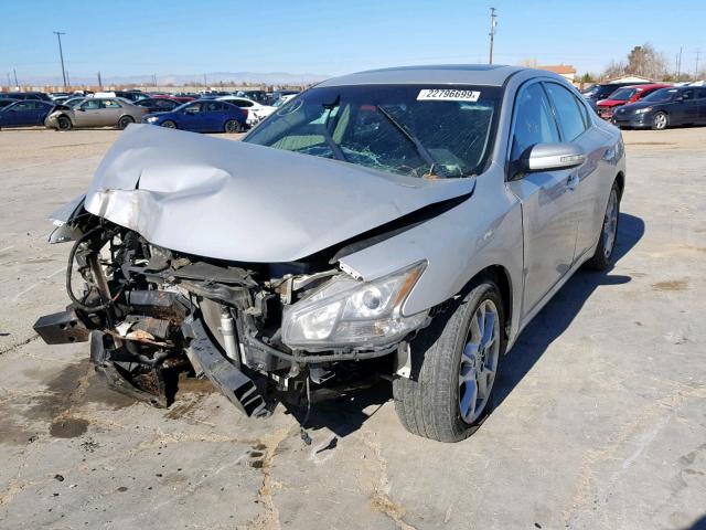 1N4AA5AP3DC833232 - 2013 NISSAN MAXIMA S SILVER photo 2