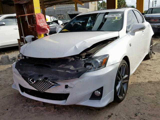 JTHBF5C20D5192092 - 2013 LEXUS IS 250 WHITE photo 2