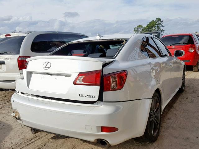 JTHBF5C20D5192092 - 2013 LEXUS IS 250 WHITE photo 4