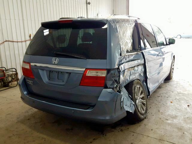 5FNRL38827B054972 - 2007 HONDA ODYSSEY TO BLUE photo 4