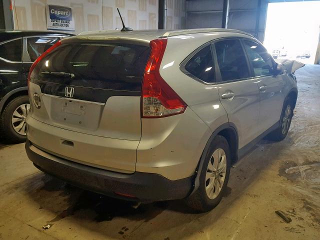 2HKRM4H78EH636518 - 2014 HONDA CR-V EXL SILVER photo 4