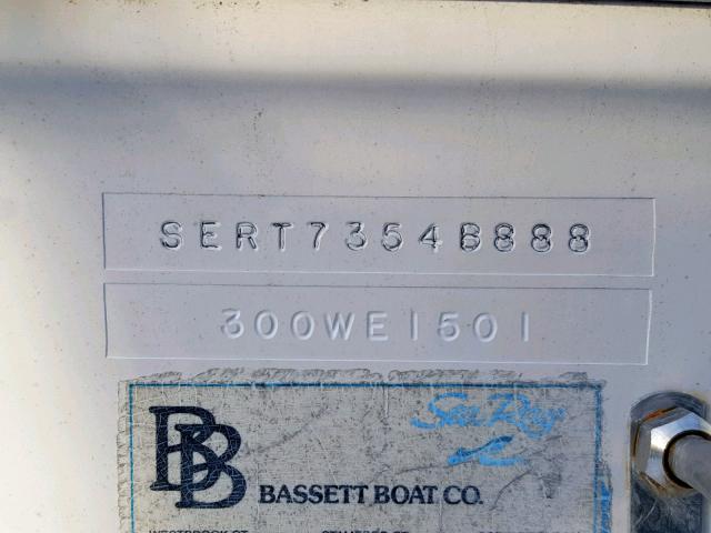 SERT7354B888 - 1988 SEAR BOAT WHITE photo 10