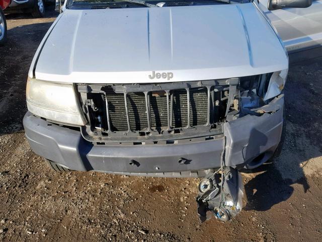 1J4GW48S54C135967 - 2004 JEEP GRAND CHER SILVER photo 9