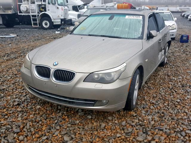 WBANV13578CZ55521 - 2008 BMW 528 XI GOLD photo 2