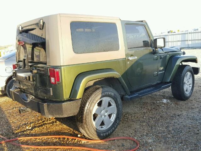 1J4FA54147L177225 - 2007 JEEP WRANGLER S GREEN photo 4