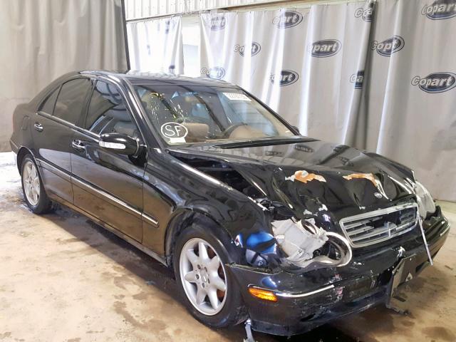 WDBRF61J54E018775 - 2004 MERCEDES-BENZ C 240 BLACK photo 1