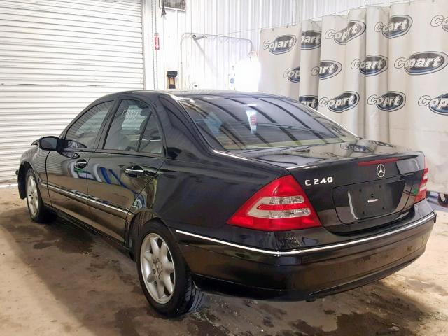 WDBRF61J54E018775 - 2004 MERCEDES-BENZ C 240 BLACK photo 3