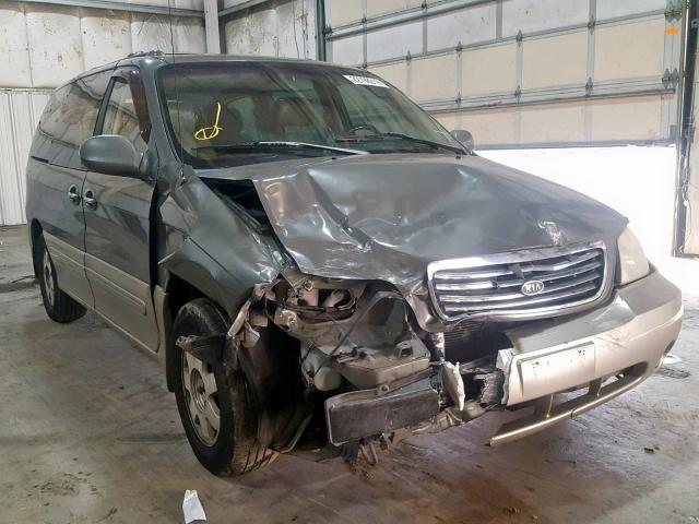 KNDUP131736402168 - 2003 KIA SEDONA EX GREEN photo 1