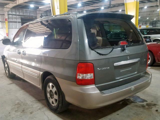 KNDUP131736402168 - 2003 KIA SEDONA EX GREEN photo 3