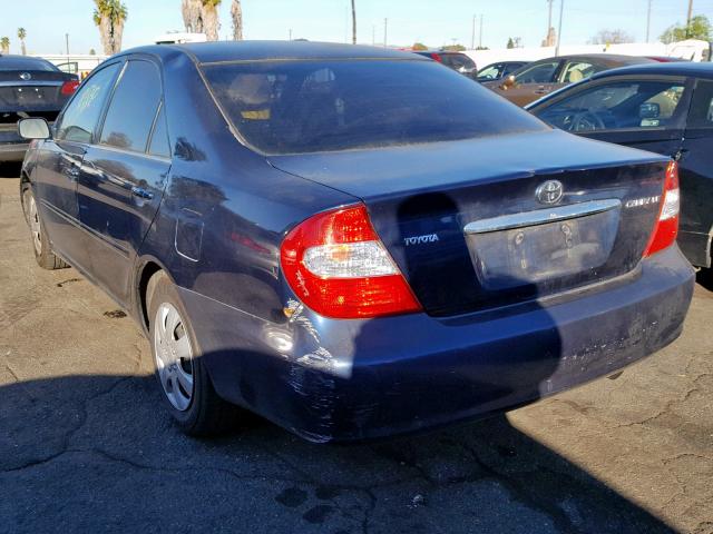 4T1BE32K94U307784 - 2004 TOYOTA CAMRY LE BLUE photo 3