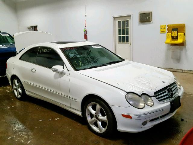 WDBTJ65J14F082191 - 2004 MERCEDES-BENZ CLK 320C WHITE photo 1