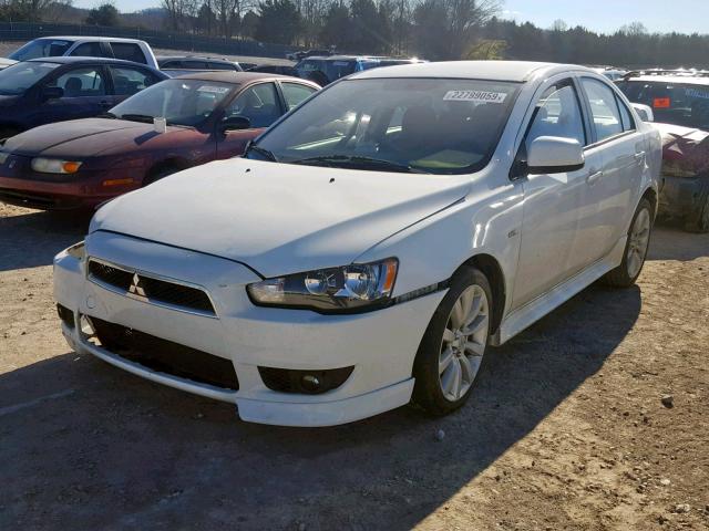 JA32U8FW8BU040747 - 2011 MITSUBISHI LANCER GTS WHITE photo 2