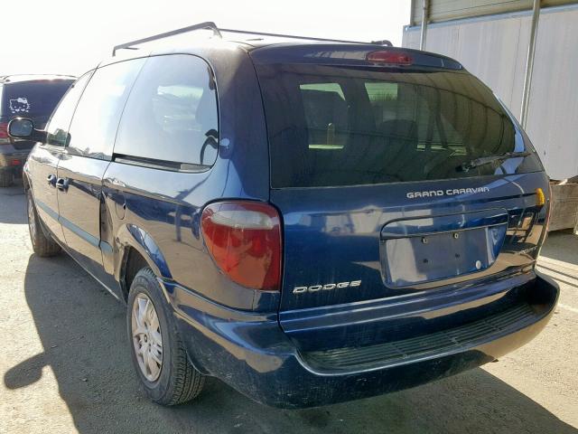 2B4GP44312R727367 - 2002 DODGE GRAND CARA BLUE photo 3
