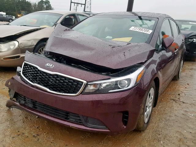 3KPFK4A74JE199506 - 2018 KIA FORTE LX RED photo 2