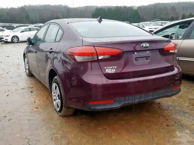 3KPFK4A74JE199506 - 2018 KIA FORTE LX RED photo 3